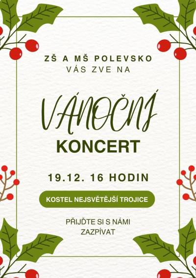 Vánoční koncert 2024, ZŠ a MŠ Polevsko